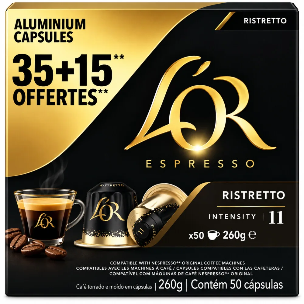 Koffiecups Ristretto 35+15 stuks de L'OR – photo produit