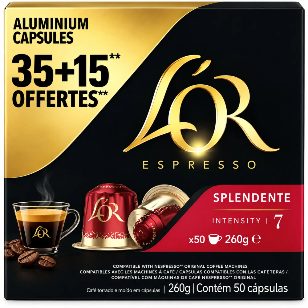 Koffiecups Splendente 35+15 stuks de L'OR – photo produit
