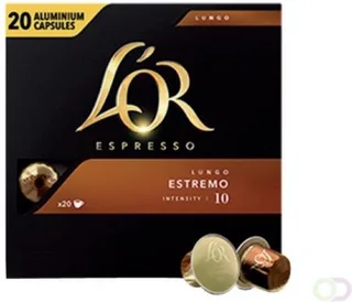 Lungo Estremo Koffiecups - 20 stuks van L'OR – productfoto 1 van 2