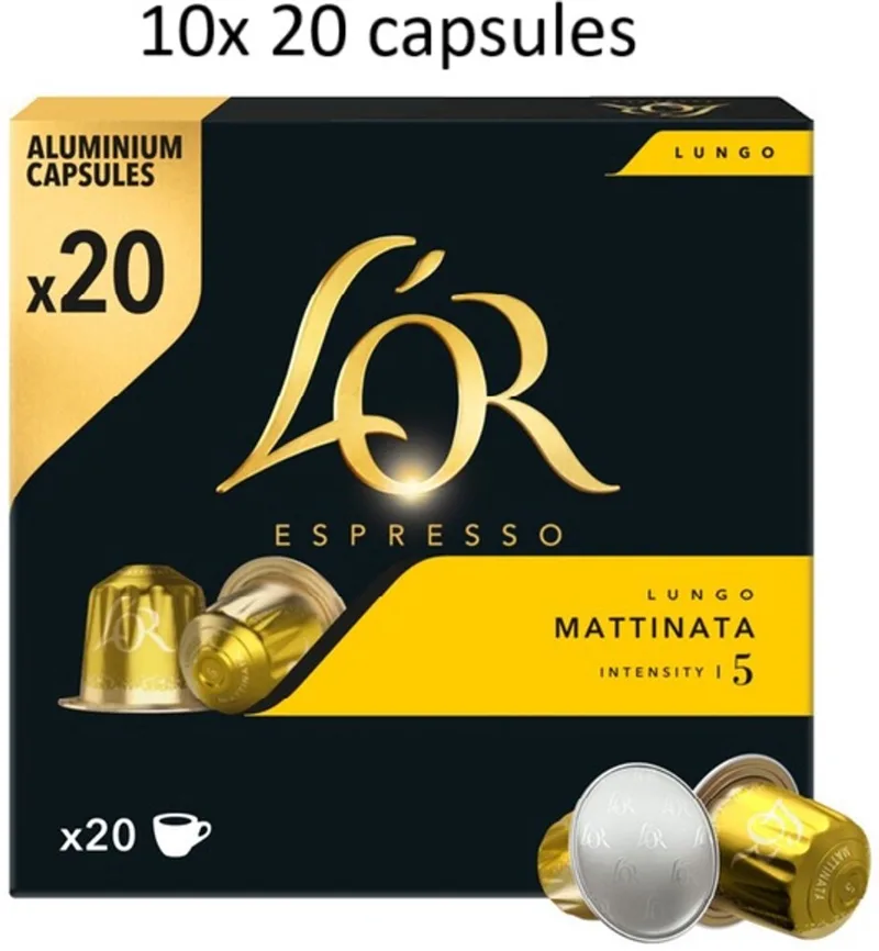 Mattinata lungo - Multipak 10x 20 capsules by L'OR – product photo
