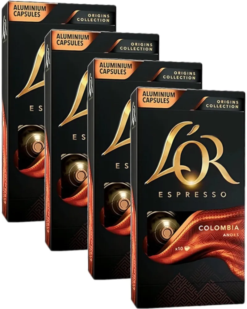 Origins Colombia Andes - Multipack - 40 (4x10) Koffiecups Compatibel met Nespresso Coffee Machine van L'OR – productfoto