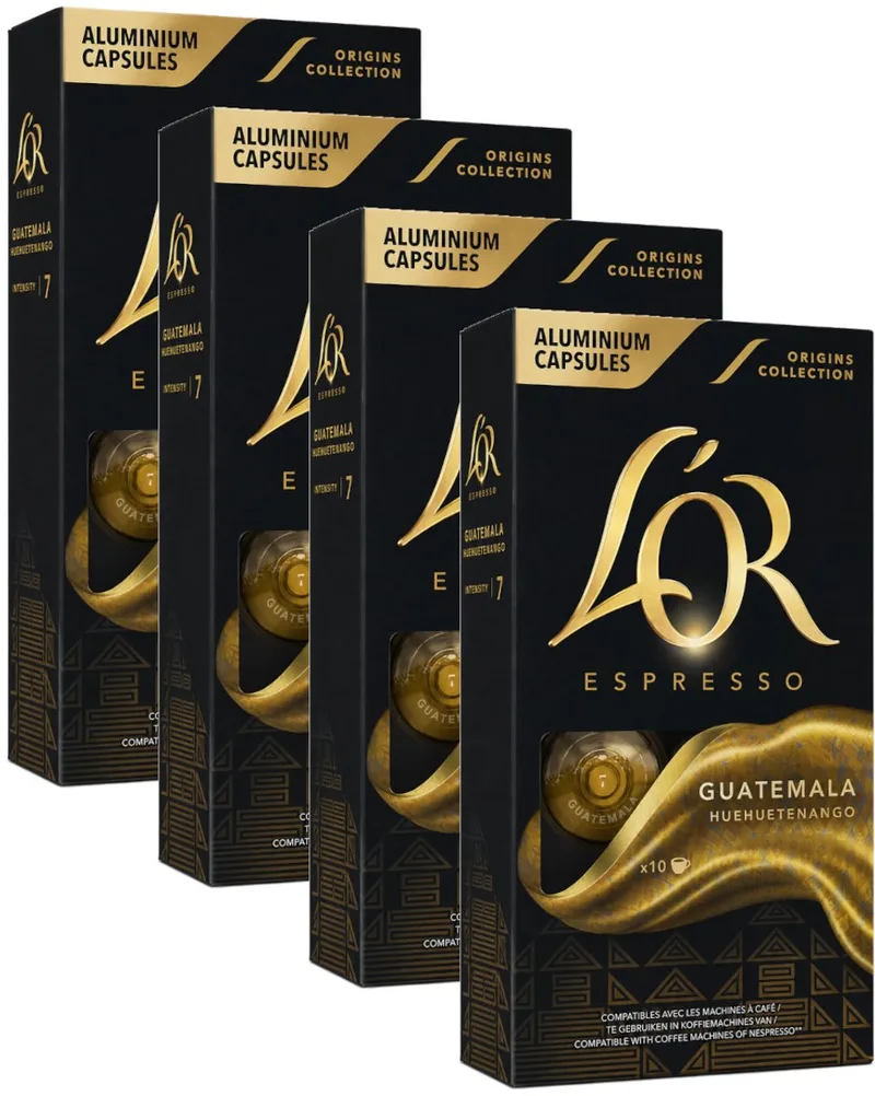 Origins Guatemala - Multipack - 40 (4x10) Koffiecups Compatibel met Nespresso Coffee Machine by L'OR – product photo