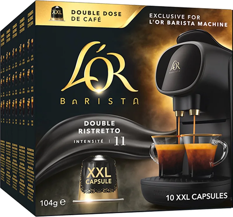 XXL Double Ristretto Koffiecups - Intensiteit 11/12 - 5 x 10 capsules van L'OR – productfoto