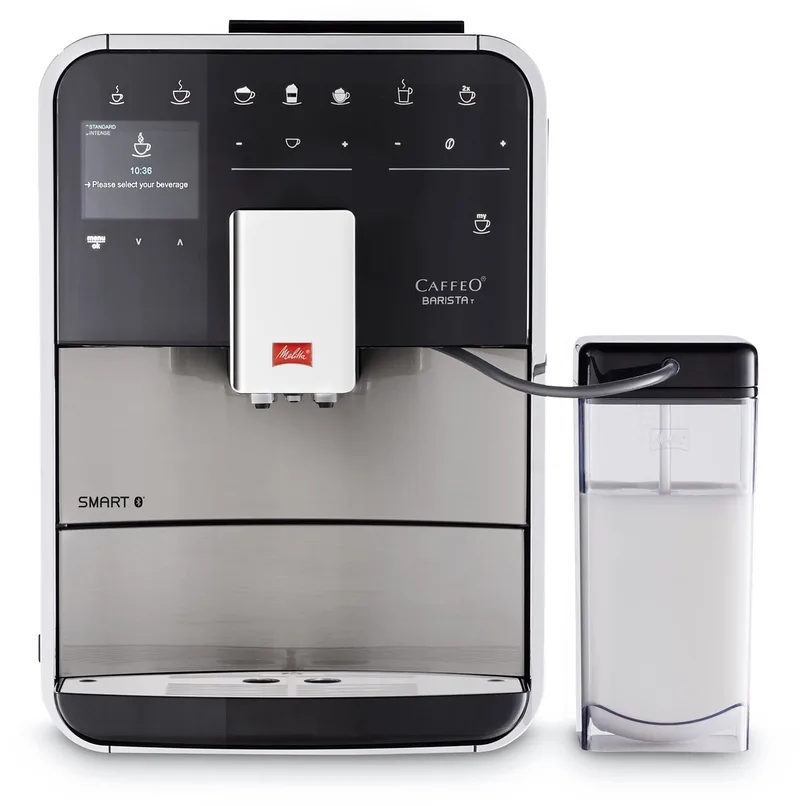 Barista Smart T volautomatische Espressomachine F840-100 roestvrij staal van Melitta in Rvs – productfoto