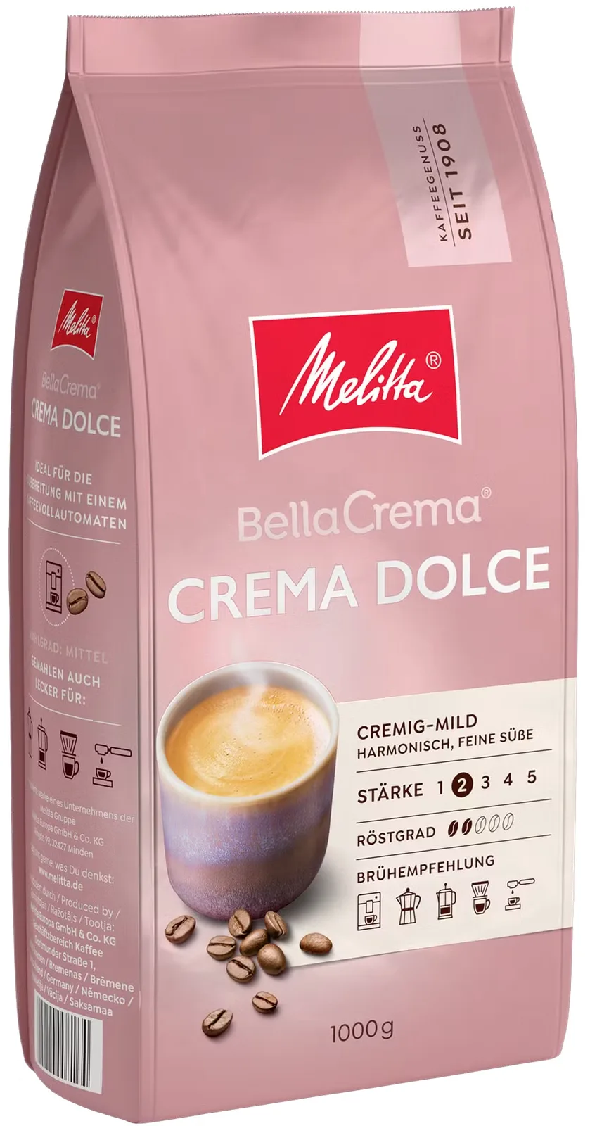 BellaCrema Crema Dolce bonen by Melitta – product photo