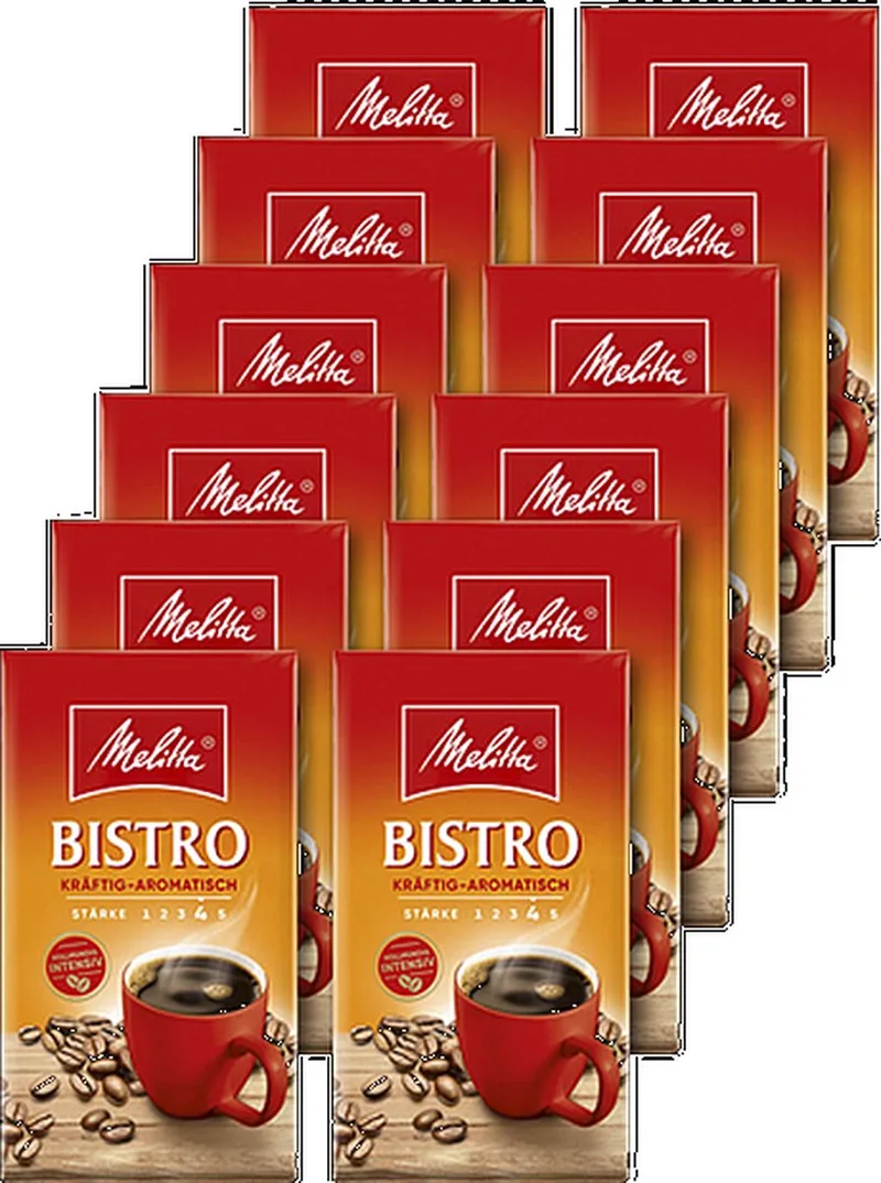 Bistro kräftig-aromatisch Gemalen - 12x500Gr van Melitta – productfoto