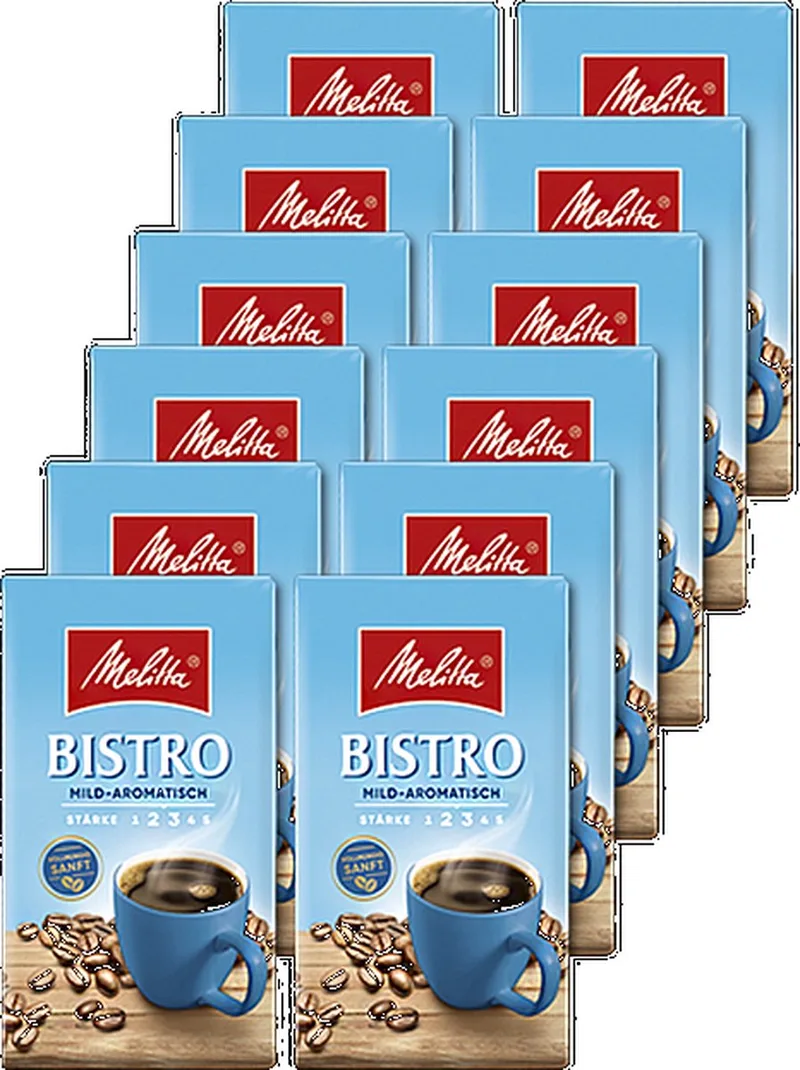 Bistro mild-aromatisch Gemalen - 12x500Gr van Melitta – productfoto