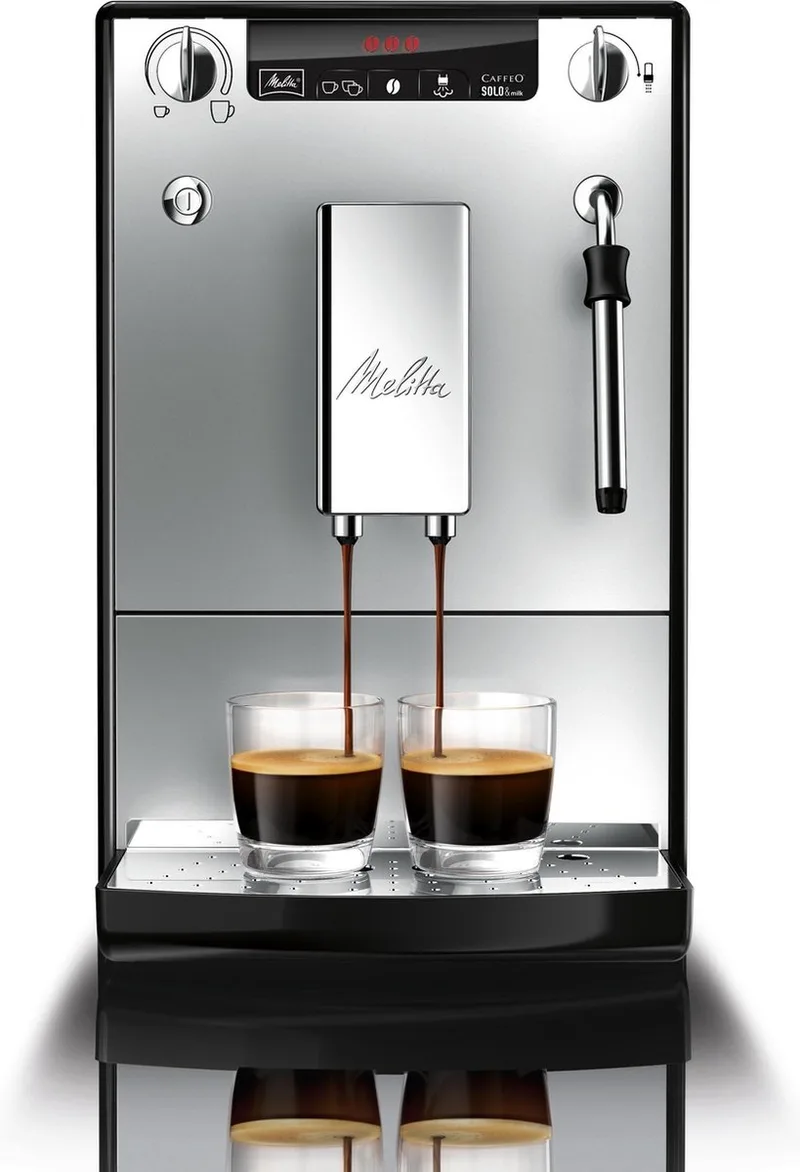 Caffeo Solo Milk - Volautomaat Espressomachine - Zwart/zilver van Melitta in Zilver-Zwart – productfoto