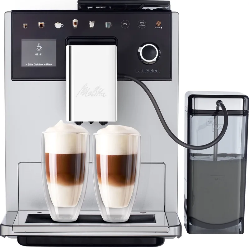 F630-201 koffiezetapparaat Volledig automatisch Combinatiekoffiemachine 1,8 l van Melitta in Zilver – productfoto