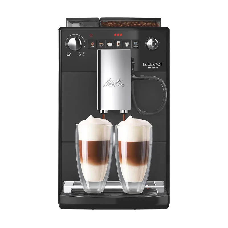Latticia OT - Kaffeevollautomat mit Milchsystem, Kaffeemaschine mit Mahlwerk für z. B. Kaffee oder Cappuccino, schwarz von Melitta – Produktfoto