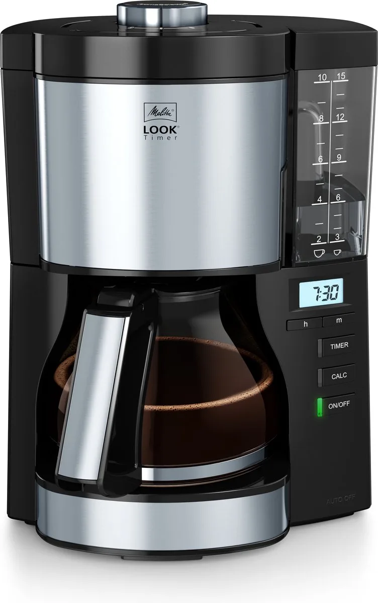 Look Timer koffiezetapparaat 1025-08 zwart by Melitta in Black, Rvs – product photo