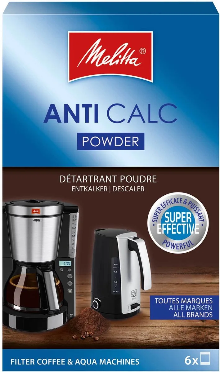 Ontkalker voor Filter Koffiezetapparaten van Melitta in Zilver, Wit – productfoto