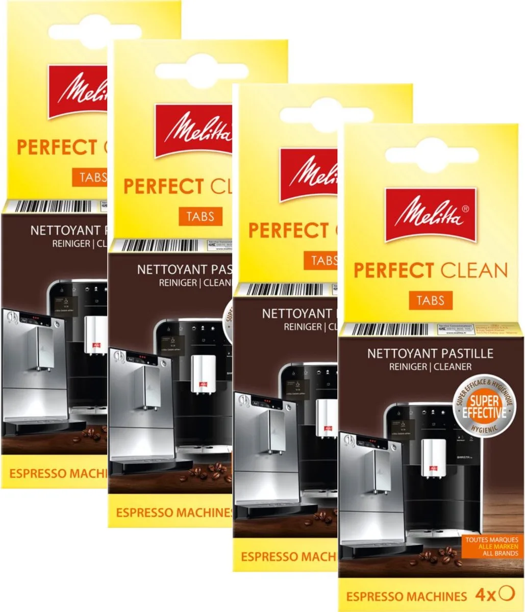 Perfect Clean - Espresso Machinereiniger - 4 x 4 zakjes de Melitta – photo produit