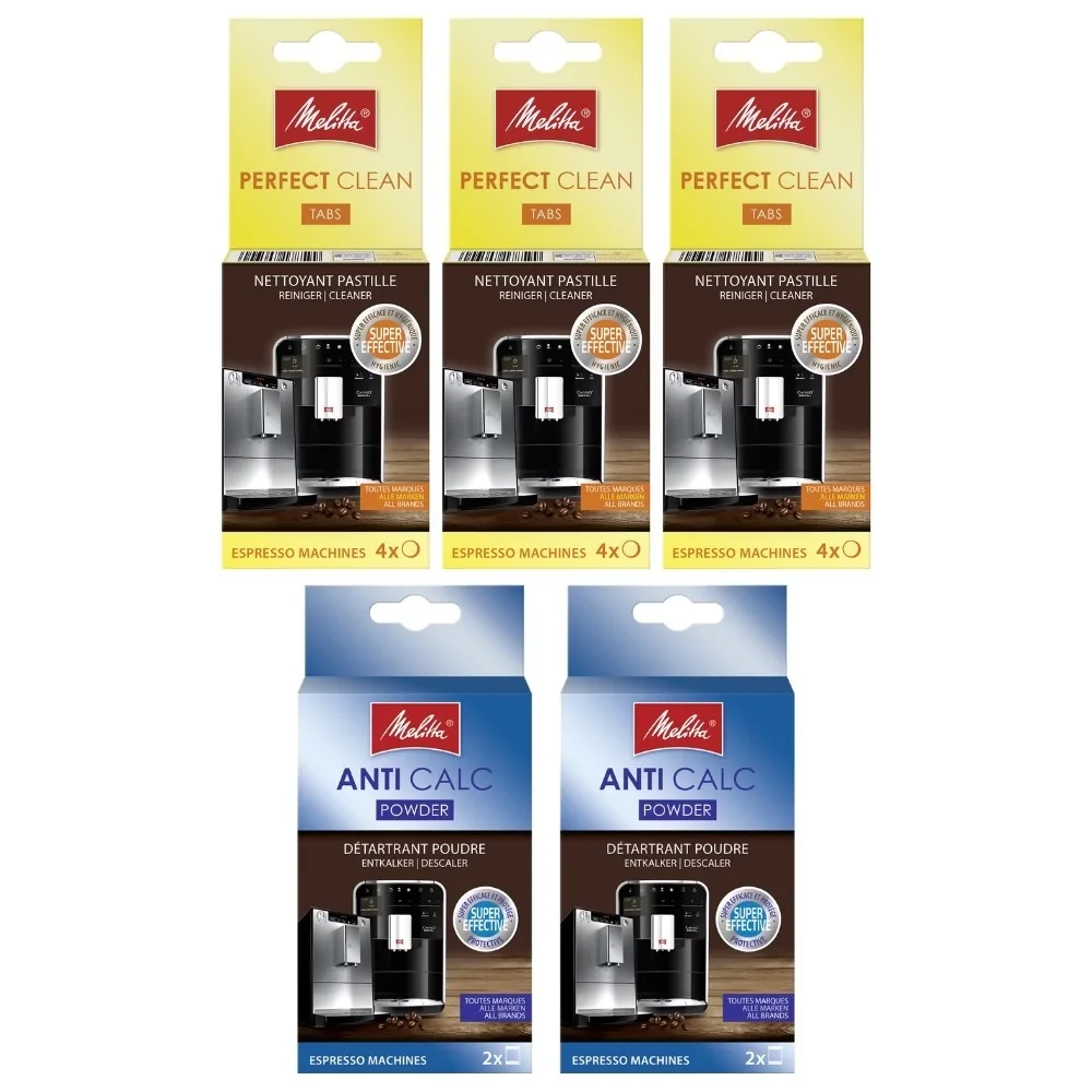 Perfect Clean Onderhoudsset - Reinigen (12st.) & Ontkalken (4st.) by Melitta – product photo