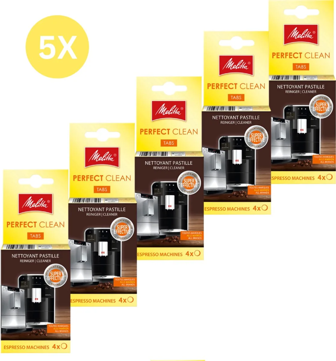 Perfect Clean Tabs - Voor volautomatische espressomachines - 5 x 1,8 g - Voordeelverpakking de Melitta en Blanc – photo produit