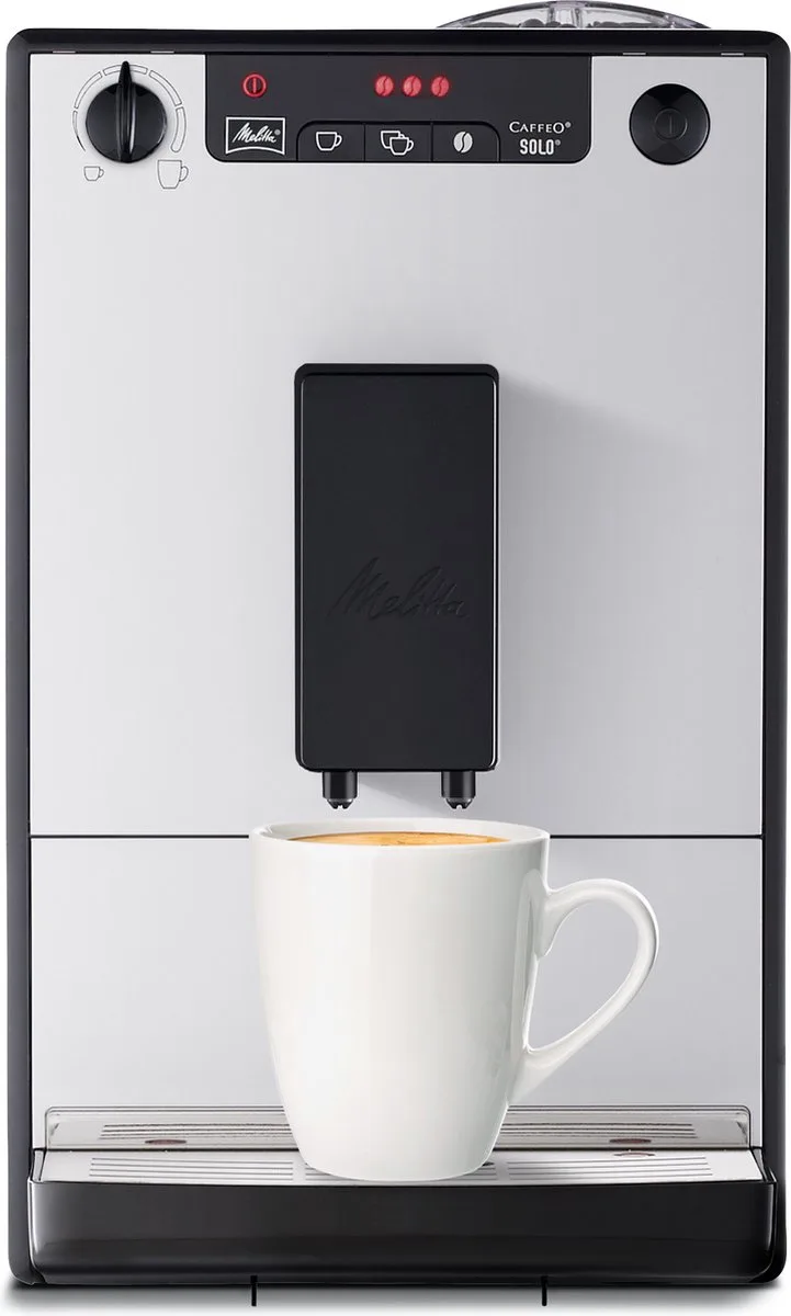 Solo volautomatische Espressomachine E950-766 van Melitta in Pure Zilver – productfoto