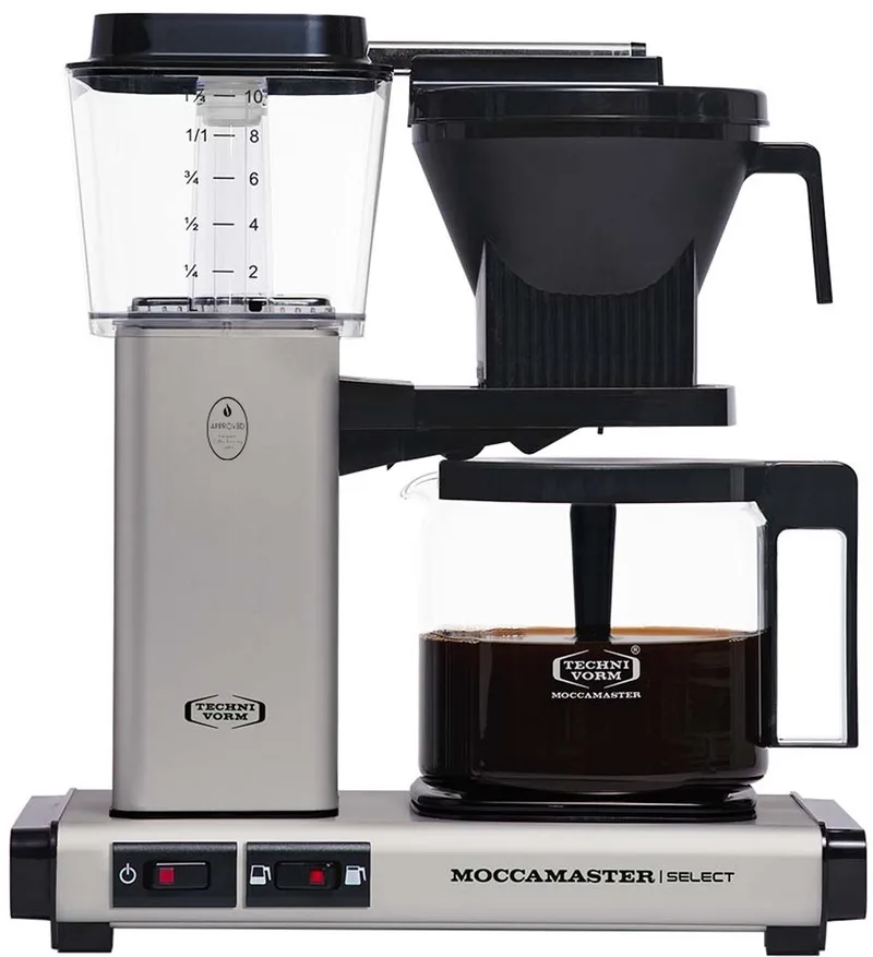 KBG Select - Filterkoffiezetapparaat - 5 jaar garantie van Moccamaster in Matt Silver – productfoto