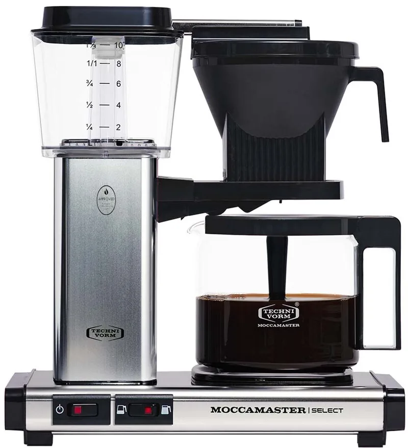 KBG Select - Filterkoffiezetapparaat - 5 jaar garantie van Moccamaster in Polished Silver – productfoto