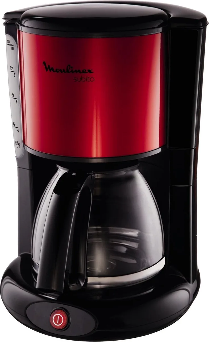Subito FG360D - Koffiezetapparaat - Zwart/Rood von Moulinex in Schwarz – Produktfoto