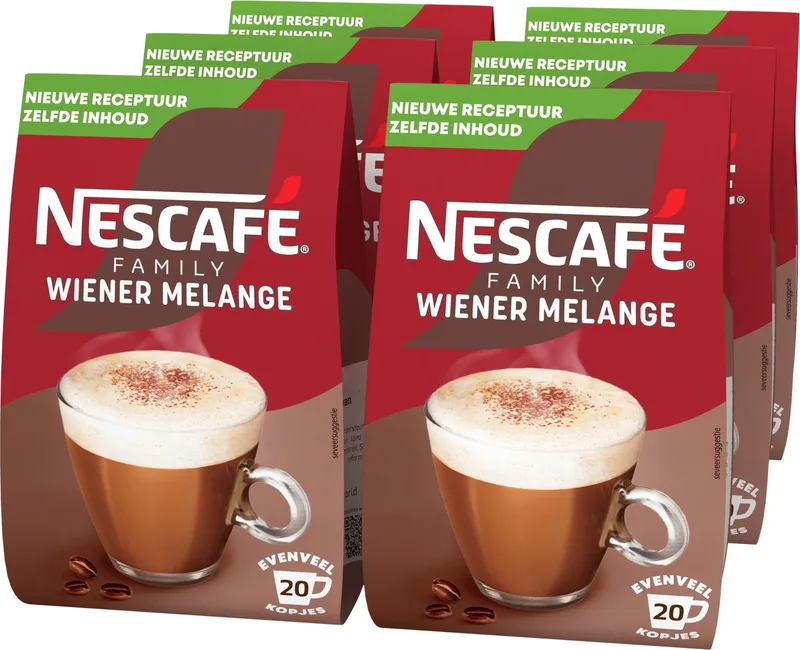 Family Wiener Melange oploskoffie - 6 zakken x 280g voor 150 koppen koffie by Nescafé – product photo