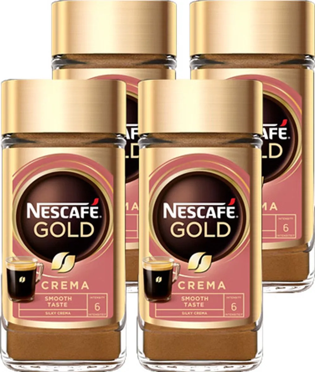 Gold Crema Oploskoffie - 4x 100g de Nescafé – photo produit