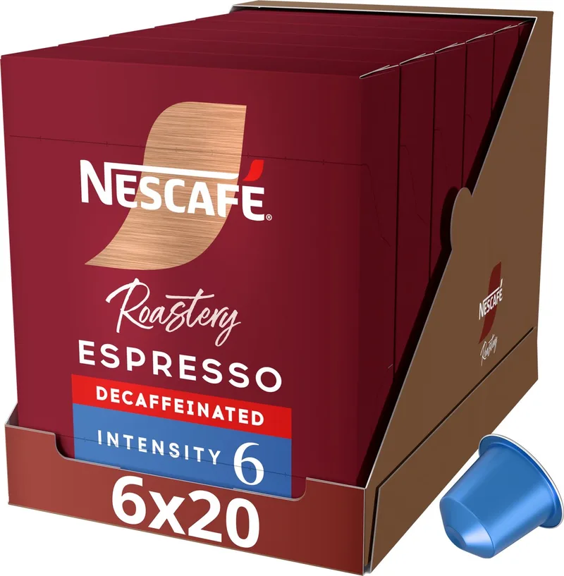 Roastery Espresso Decafé capsules - 6 doosjes x 20 koffiecups von Nescafé – Produktfoto