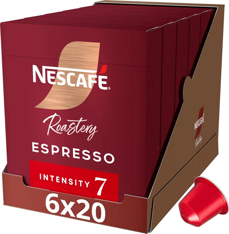 Roastery Espresso Medium capsules - 6 doosjes x 20 koffiecups by Nescafé – product photo