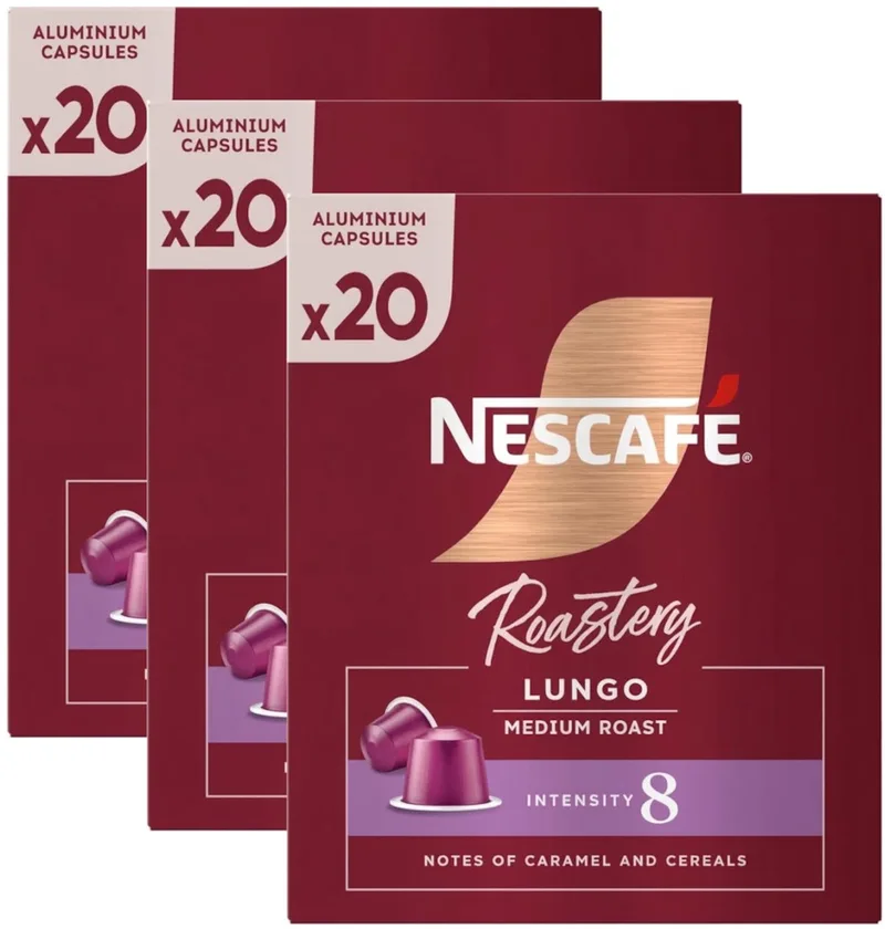Roastery Lungo Medium Roast - Multipack - 60 (3x20) Koffiecups Compatibel Met Nespresso Coffee Machine van Nescafé – productfoto