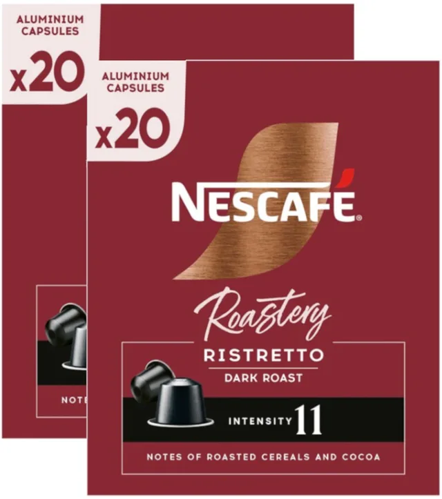 Roastery Ristretto Dark Roast - Multipack - 40 (2x20) Koffiecups Compatibel Met Nespresso Coffee Machine