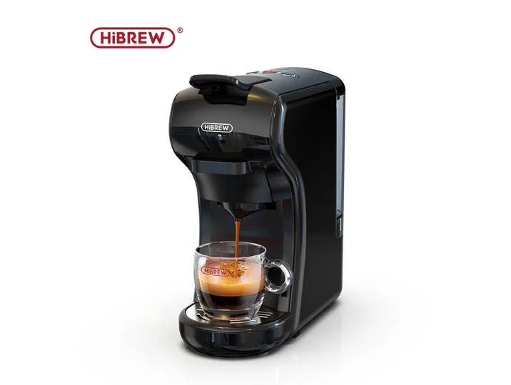 HiBREW Machine à Café Espresso Multi-Capsules et Dosettes, Pression 19 bars, 4-en-1 Chaud & Froid, Compatible Nespresso et Café Moulu, Dolce Milk, H1A de Nespresso – photo produit