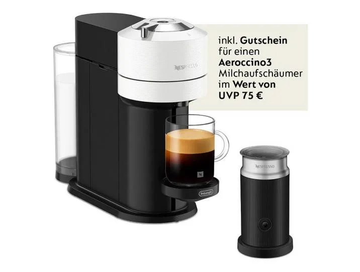 Kapselmaschine Vertuo Next ENV 120.W von DeLonghi, White fra Nespresso – produktbillede