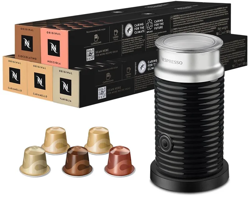 Original - Barista Creations Pakket & Melkopschuimer - Koffiecups - 50 capsules de Nespresso – photo produit