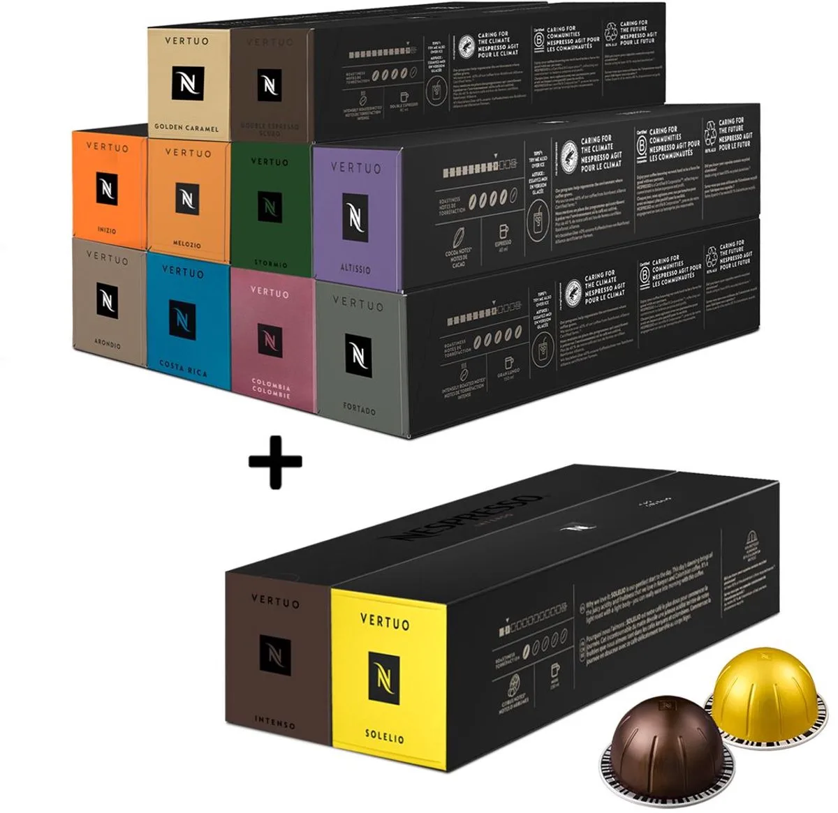 Vertuo - Favorieten Pakket - Koffiecups - 120 capsules de Nespresso – photo produit