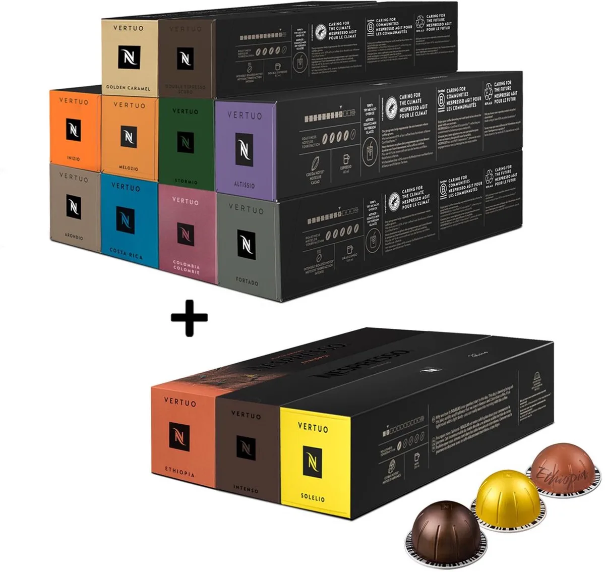 Vertuo - Favorieten Pakket - Koffiecups - 130 capsules van Nespresso – productfoto