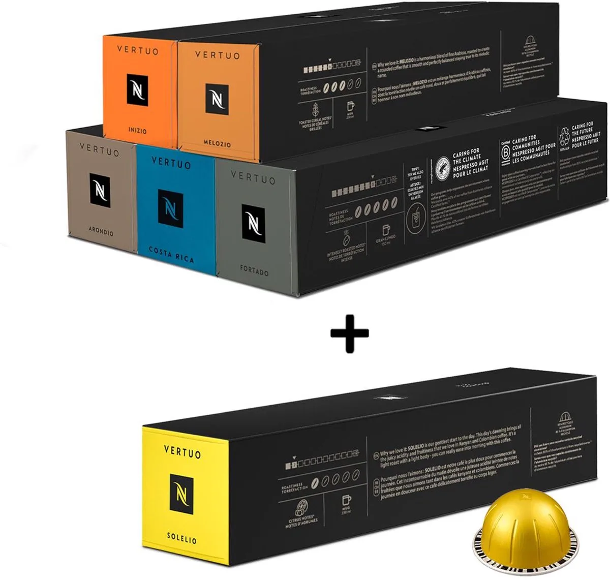 Vertuo - Favorieten Pakket - Koffiecups - 60 capsules de Nespresso – photo produit