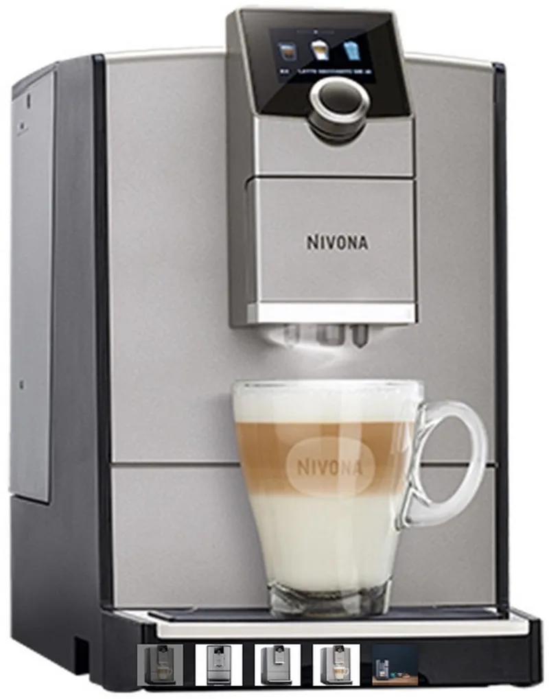 CaféRomatica 795 Espressomachine - koffiemachine met bonen van Nivona in Titanium – productfoto