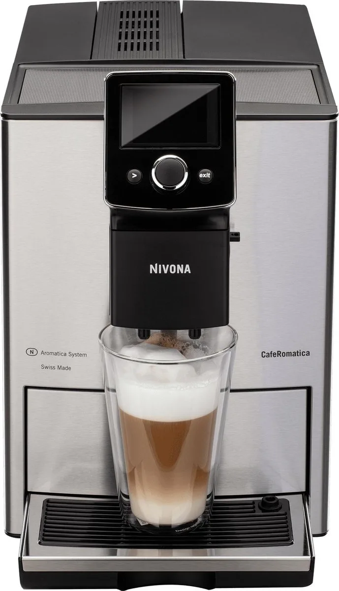 CafeRomatica 825 Espressomachine van Nivona in Zwart, Gesatineerd staal – productfoto