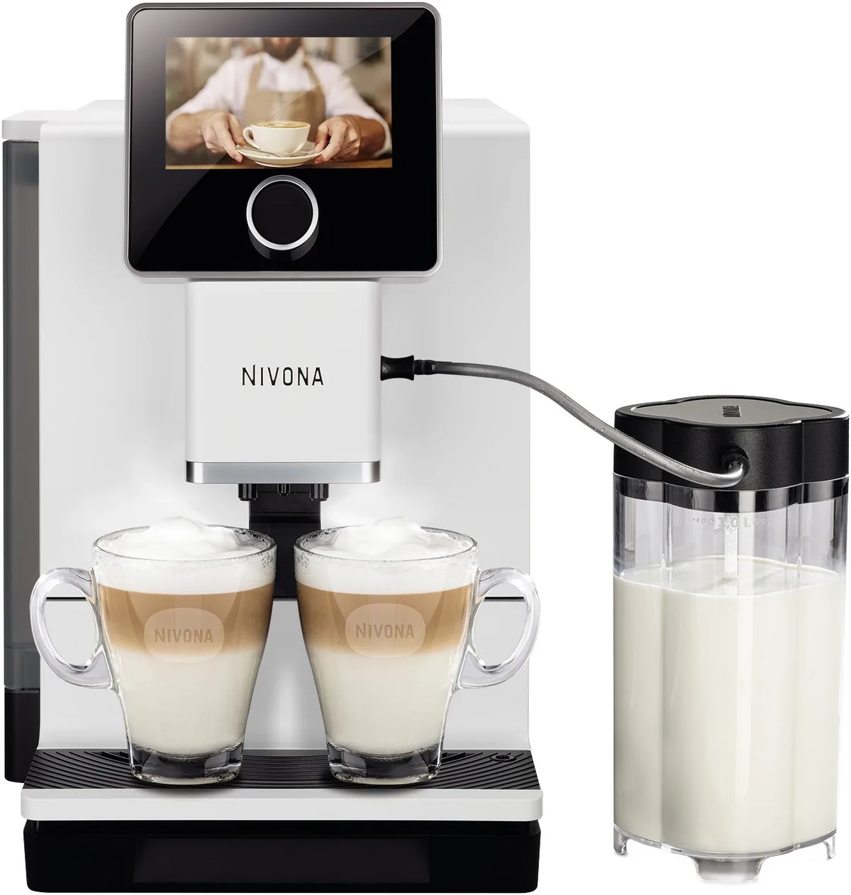 CafeRomatica NICR 965 Kaffee-Vollautomat white line/chrom von Nivona in Weiß – Produktfoto
