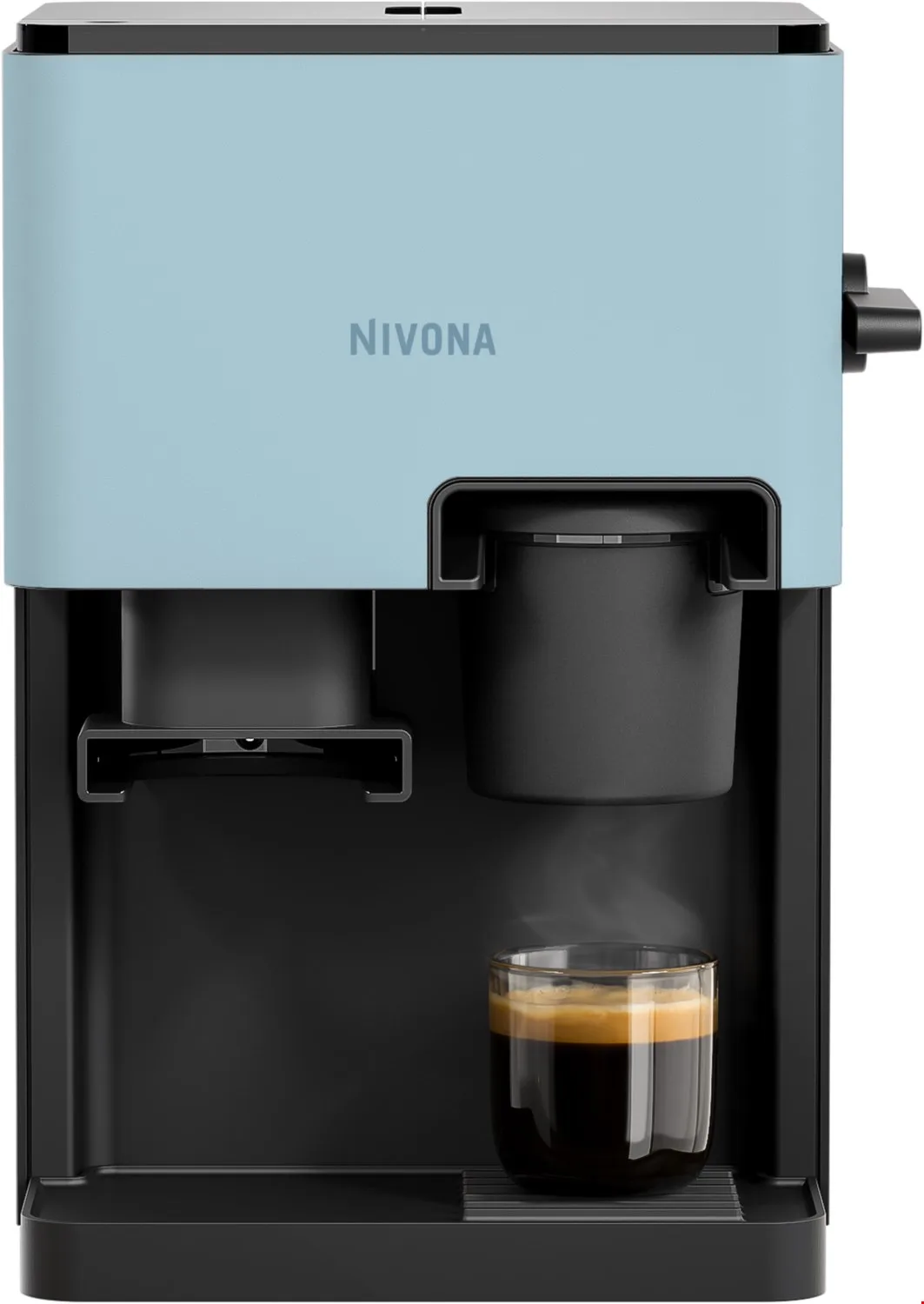 Cube Siebträgermaschine Himmelblau, 15 bar, 1,4 l von Nivona – Produktfoto