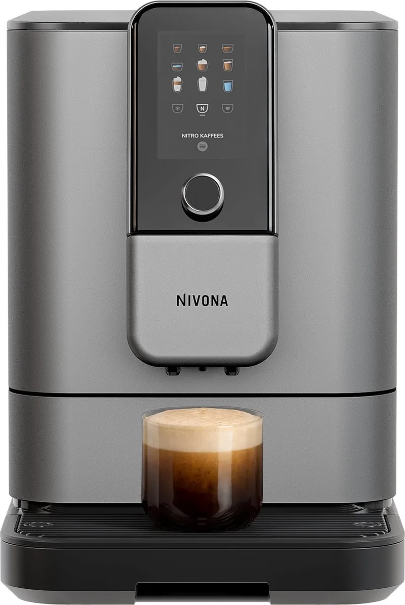 NIVO 8113 – Zwart Volautomatische koffiemachine met Nitro Coffee by Nivona in Titanium – product photo