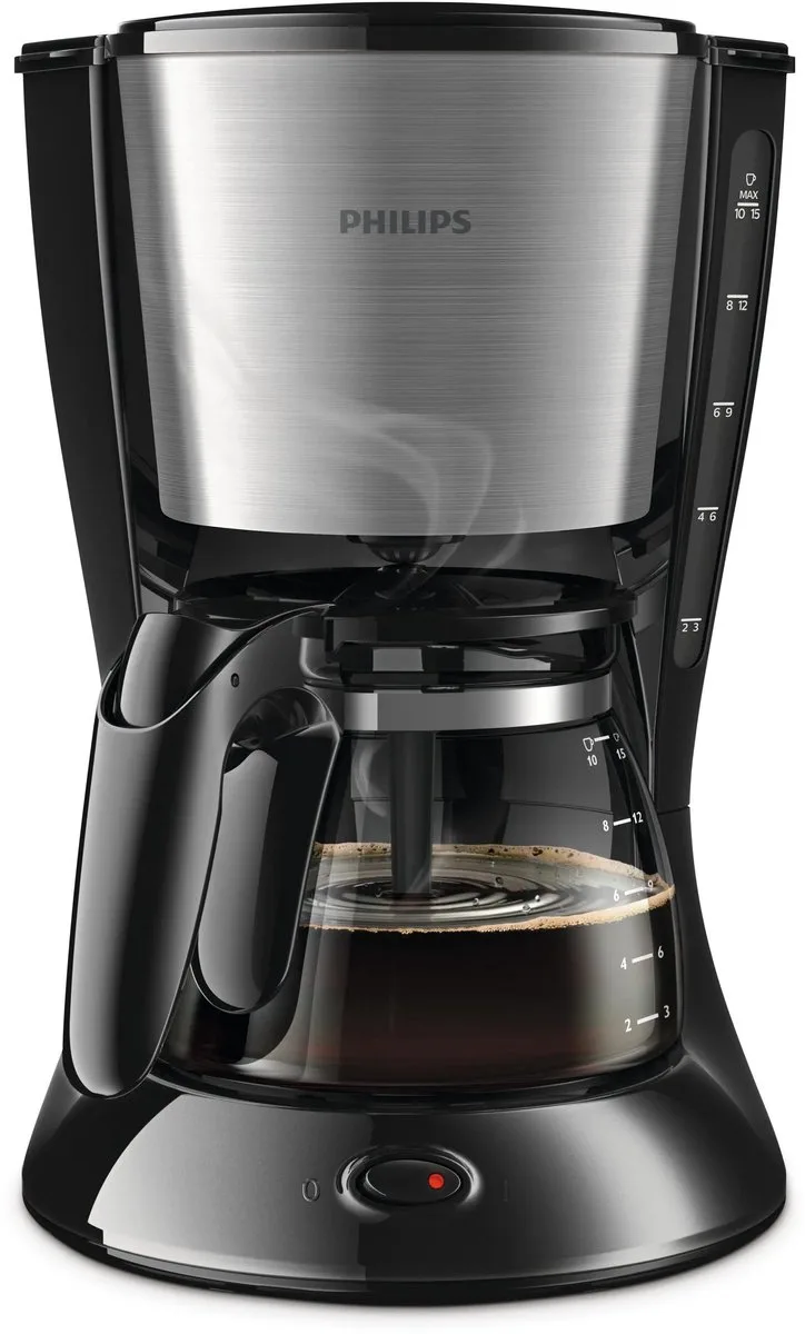 Daily HD7462/20 - Koffiezetapparaat - Zwart/zilver van Philips in Zwart – productfoto