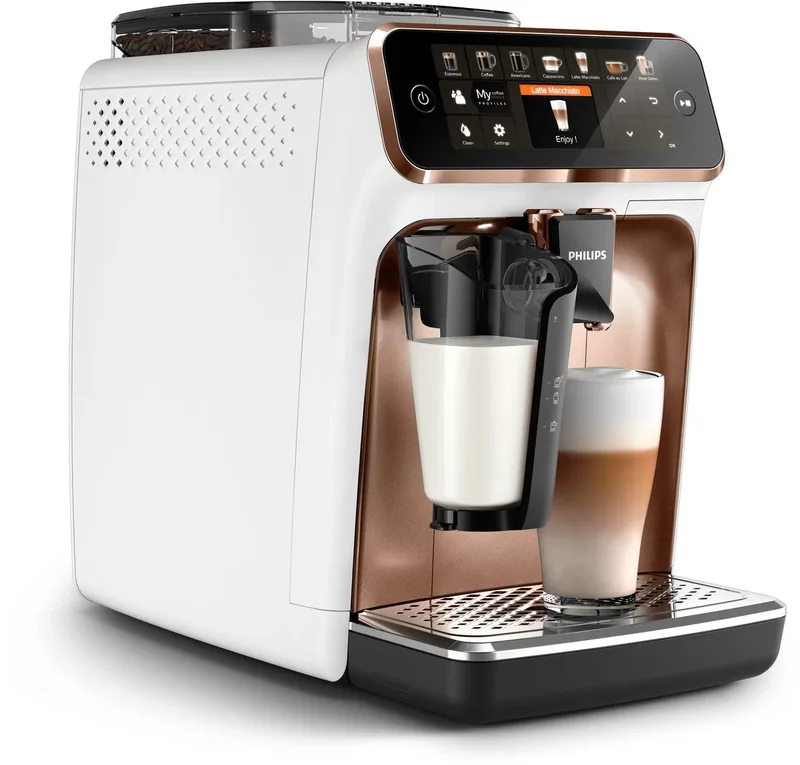 EP5443/70 - Volautomatische espressomachine - 1.8 l - 15bar van Philips in Roségoud, Wit – productfoto