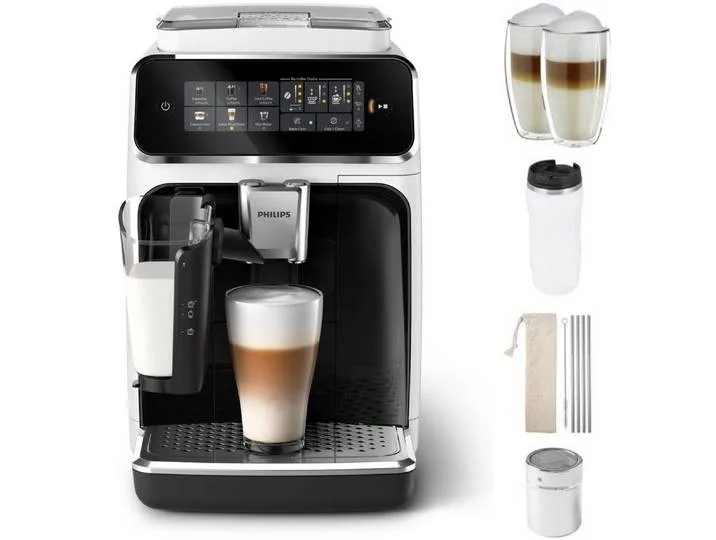 Volautomatische koffiemachine EP3343/50 3300 Series, 6 dranken (warm of ijskoud), LatteGo melksysteem, SilentBrew technologie van Philips – productfoto