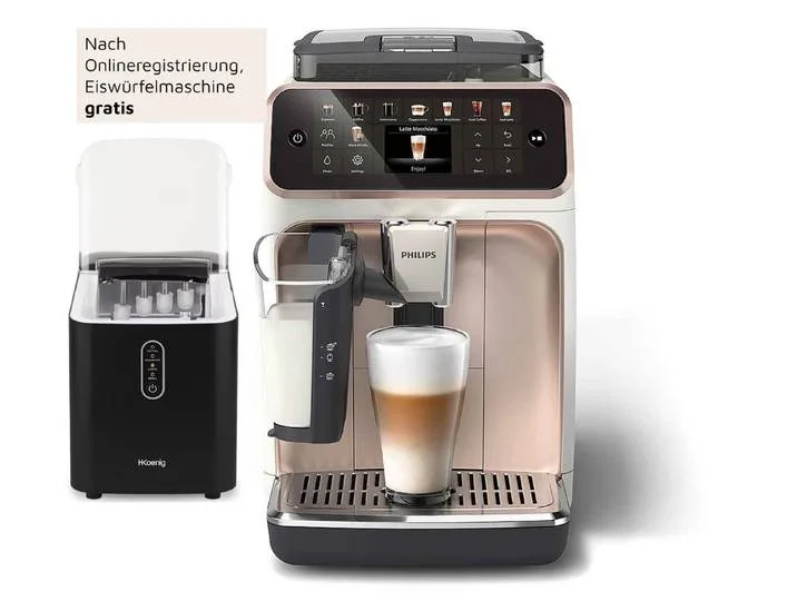Kaffeevollautomat EP5543/80 5500 Series, 20 Kaffeespezialitäten (heiß oder eisgekühlt), LatteGo-Milchsystem, SilentBrew Technologie von Philips – Produktfoto