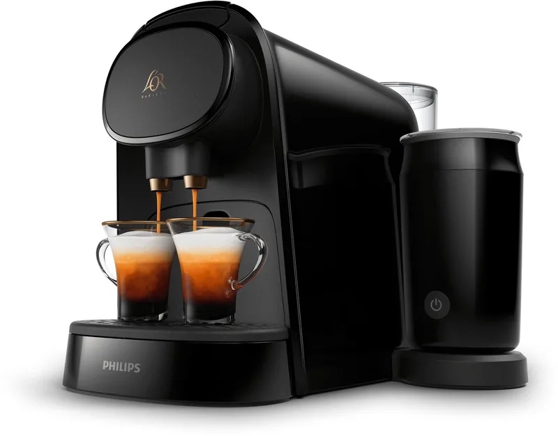 L'OR BARISTA LM8014/60 - Koffiecupmachine met Melkopschuimer van Philips in Zwart – productfoto