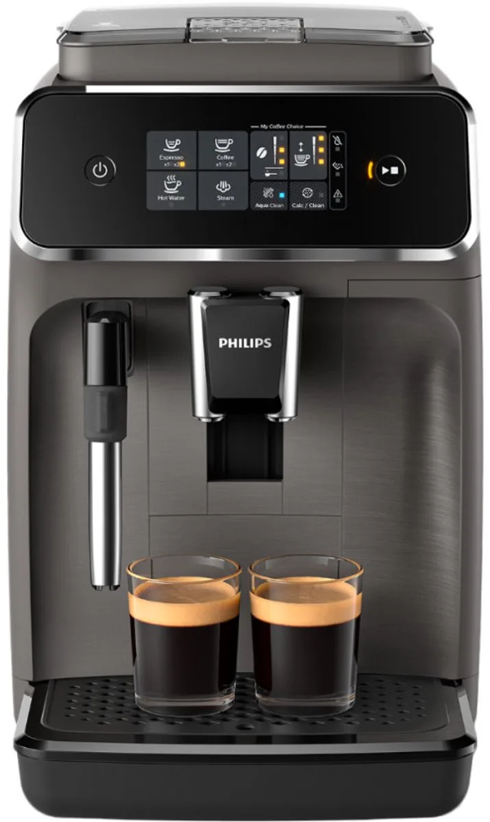 Philips 2200 Series EP2224/10 - Espressomachine - 2 Soorten Koffie + Heet Water - Kasjmiergrijs van Philips in Grijs – productfoto 1 van 3