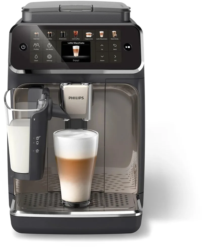 Philips 4400 Series EP4449/70 - Volautomatische espressomachine - 12 Soorten Koffie + Heet Water van Philips in Grijs – productfoto