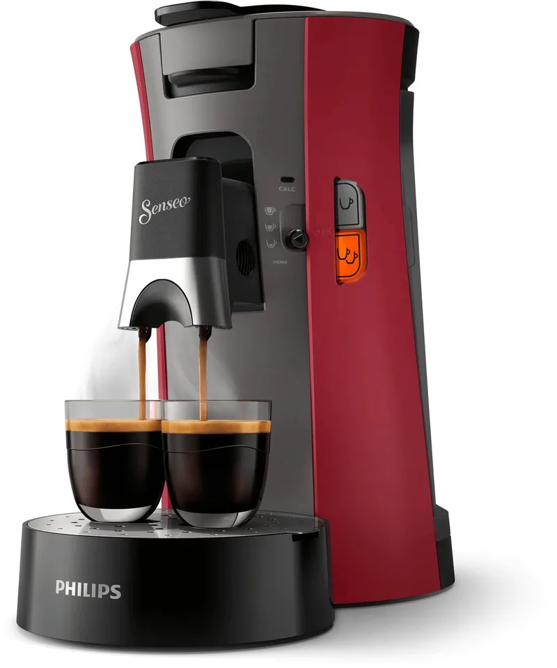 Senseo CSA240/91 koffiezetapparaat Handmatig Koffiepadmachine 0,9 l van Philips in Zwart, Rood – productfoto