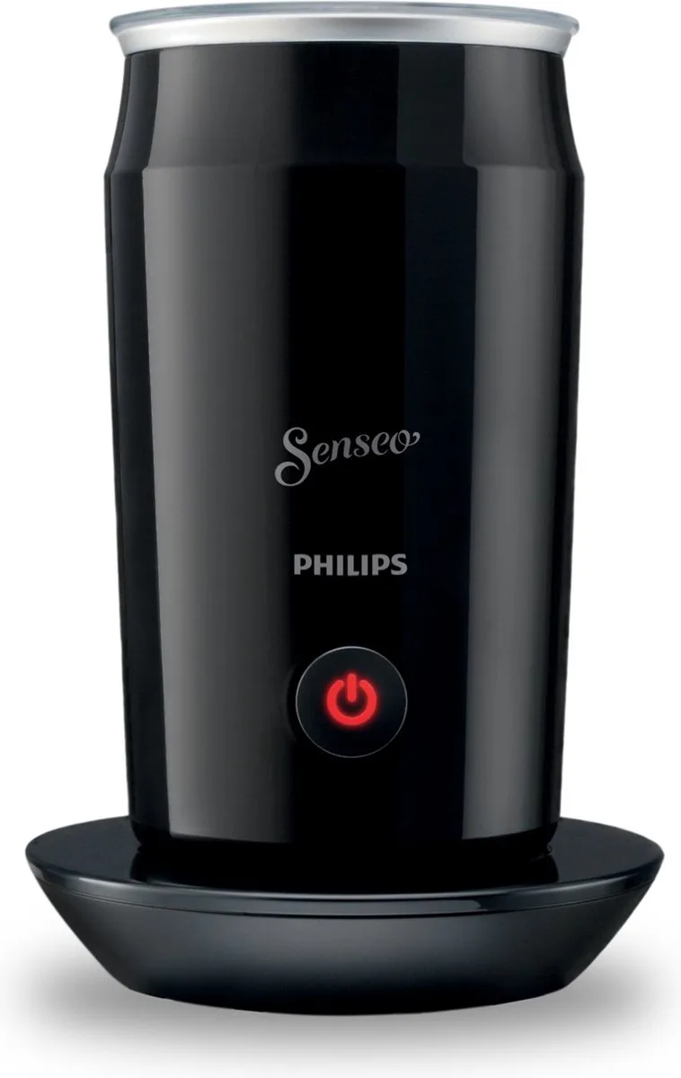Senseo Elektrische Melkopschuimer CA6500/60 - Antikleeflaag - Vaatwasserbestendig - Ook voor Cappuccino - 120ml van Philips in Zwart – productfoto