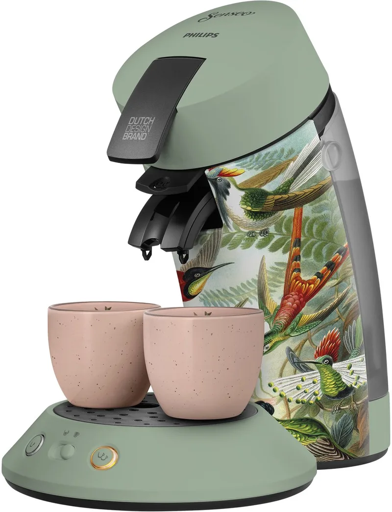 SENSEO Original Plus koffiezetapparaat - Koffiepadmachine - Limited Edition - CSA210/85 + 2 exclusieve koffiekopjes van Philips in Meerkleurig – productfoto